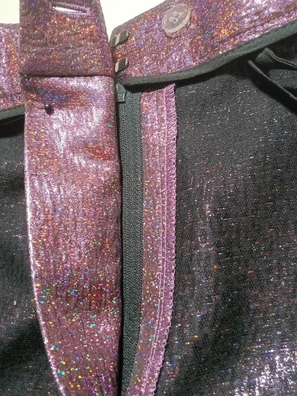 Antonio Melani X The Nat Note Sita Pink Holographic Jacquard Wide-Leg Pants Sz 0 - Picture 13 of 16